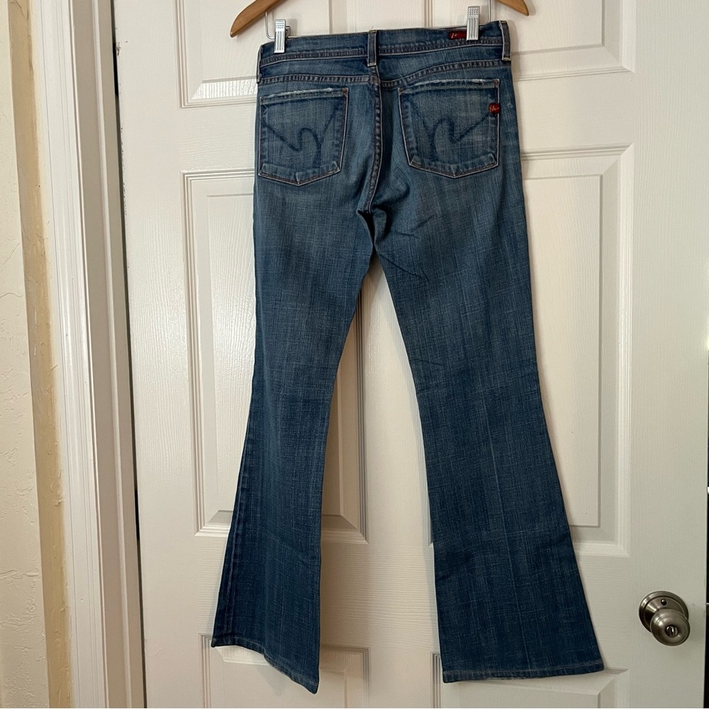 Citizens of Humanity Women's Blue Flared Jeans Ingrid 27 Low Waist Flair - Picture 5 of 10